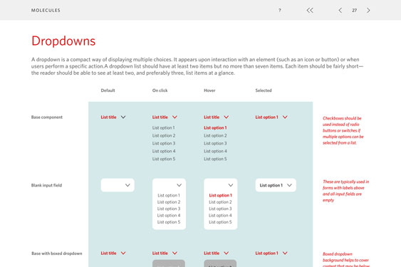 Advance United - UI styleguide designed by Filip Jansky