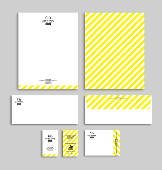 CJ's Skatepark stationery design by Filip Jansky