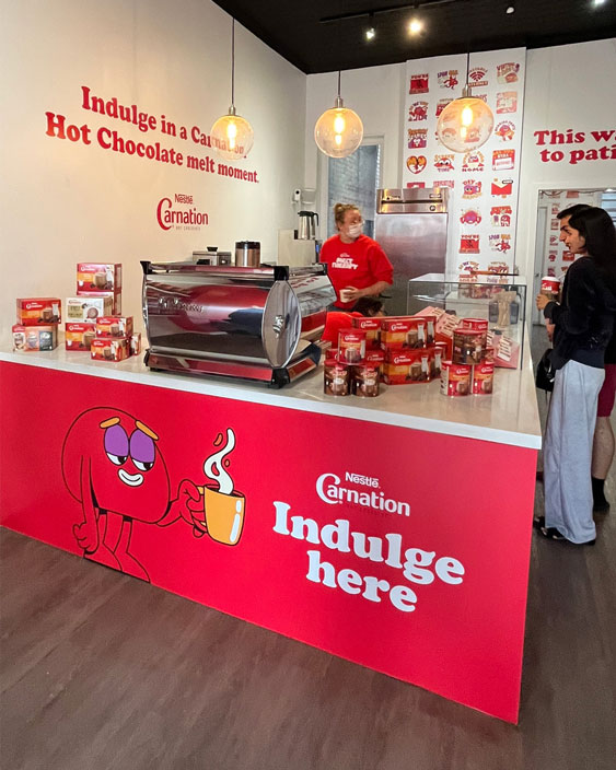 Nestle Carnation Melt Therapy -Interior graphics by Filip Jansky