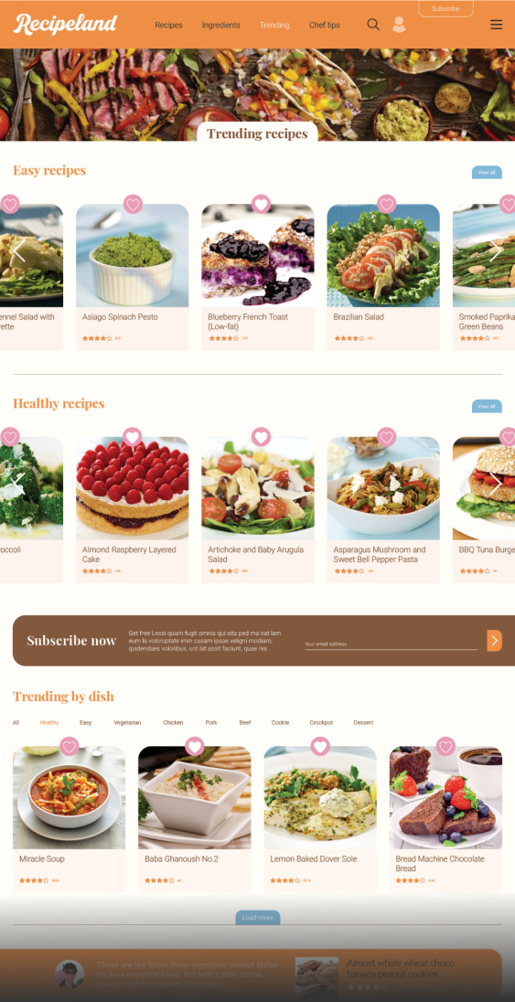 Recipeland - Website designed by Filip Jansky