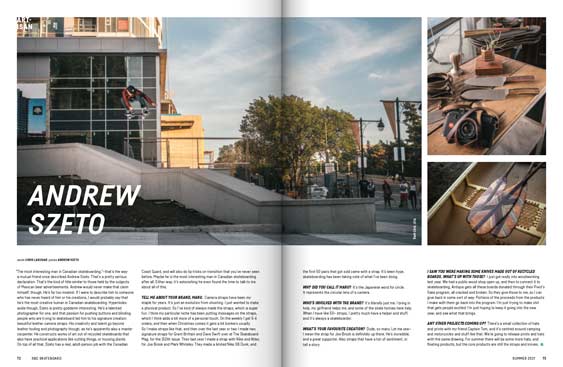 SBC Skateboard 18.1 magazine editorial design by Filip Jansky