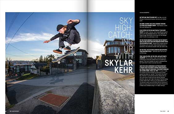 SBC Skateboard 18.2 magazine editorial design by Filip Jansky