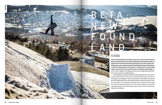 Snowboard Canada 24.1 magazine editorial design by Filip Jansky