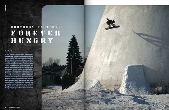 Snowboard Canada 24.2 magazine editorial design by Filip Jansky
