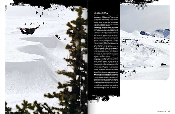Snowboard Canada 25.1 magazine editorial design by Filip Jansky